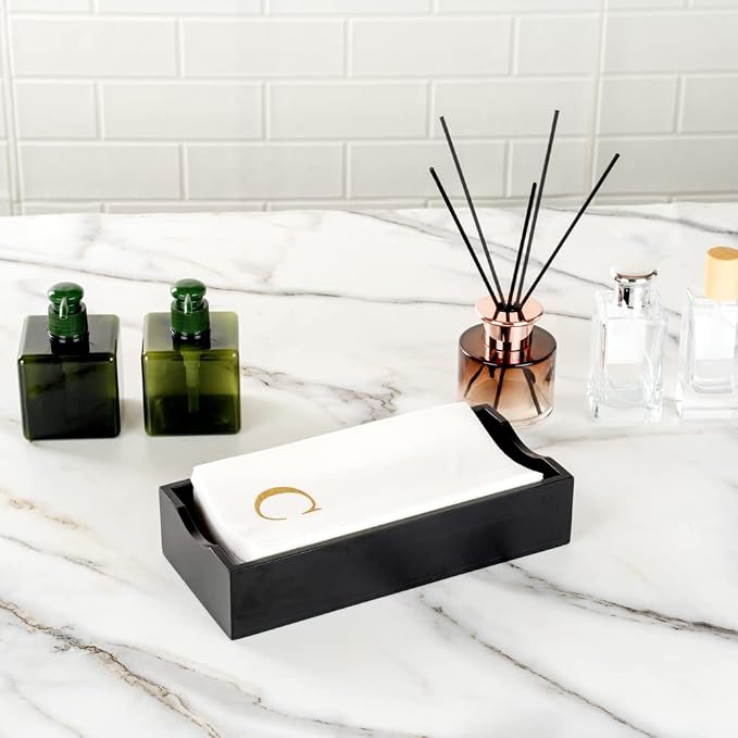 Luxenap 15.8 X 7.9 Inch Linen-Feel Guest Towels, 50 Lettered Hand Towels - Gold Letter 'C', Sans Serif Font, White Paper Dinner Napkins, airlaid, For Restrooms And Tables - Restaurantware