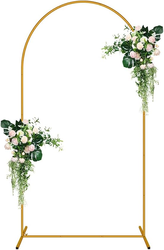 6 FT Arch Backdrop Stand, Balloon Arch Stand, Metal Background Arch Stand, Backdrop Arch Frame, Wedding Arch for Backdrop