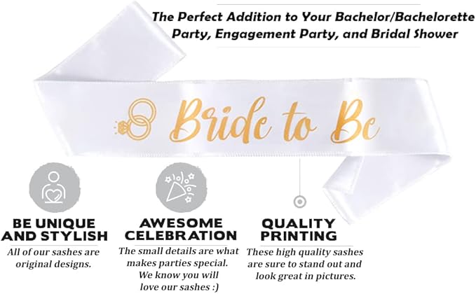 Bride to Be, Maid of Honor, & 3 Team Bride Sash Set - Wedding Party Sash Bundle | Bachelorette Party Bridesmaid Sashes Tribe Squad Crew Bridal Shower Decorations Favors Supplies Favor Bridesmaids Gift