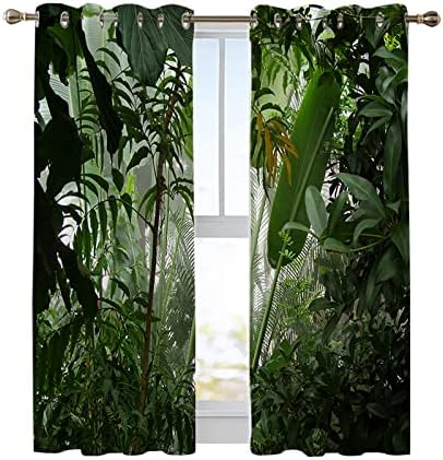 Tropical Window Curtains 2 Panels for Bedroom,Light Blocking Draperies Room Darkening Thermal Insulated Blackout Curtain for Living Room 42" X 84"