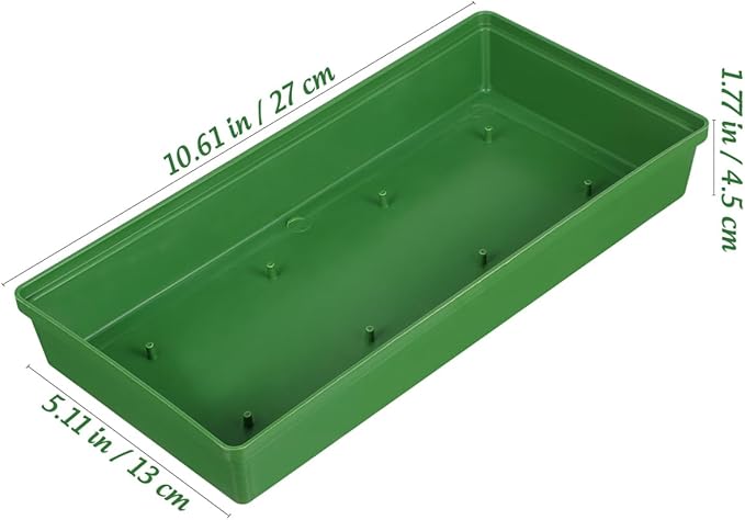 10pcs Floral Foam Trays for Flower Arrangement, Rectangle Floral Foam Holder, Plastic Mud Fixing Plates Flower Bowls for Centerpieces, Festival Wedding Party Decoration, 10.22x4.72x1.57in