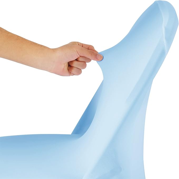 Spandex Chair Cover,12PCS,Living Room Folding Chair Covers,Removable Chair Covers Washable Protector Stretch Chair Cover for Party, Banquet,Wedding Event,Hotel(Blue Mist)