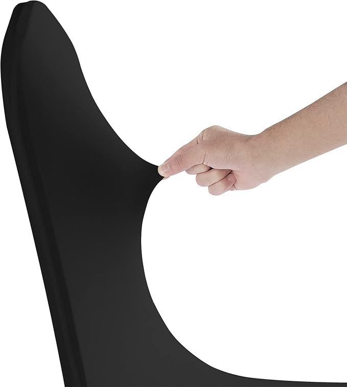 SuperO Waterproof Spandex Chair Cover 12PCS, Stretch Dining Chair Covers, Polyester Outdoor Chair Covers, Protector Stretch Chair Cover for Party Universal, Banquet, Wedding Event, Hotel(Black)
