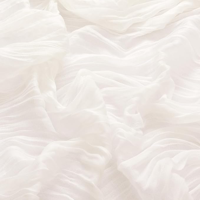 DeZerlor 20 Pack Ivory White Cheesecloth Napkins Spring Cloth Napkins Set of 20 Dinner Napkins Bulk 21x21 Inches for Wedding Bridal Shower Baby Shower Parties