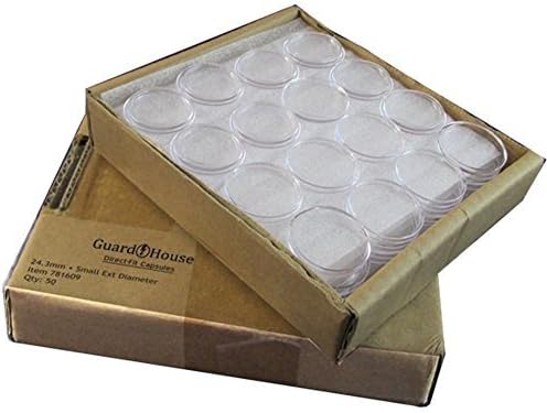 Direct-Fit Coin Capsules Quarter size For 24.3mm Box of 50