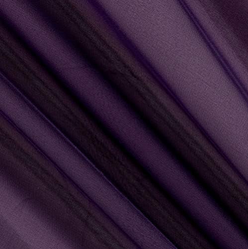 AK TRADING CO. 120" Wide (10ft Wide) X 5 Yards Roll - Sheer Voile Chiffon Fabric - Perfect for Draping Panels and Masking for Weddings, Parties & Events, Tent Draping