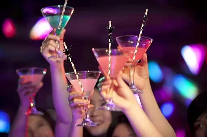 Bachelorette Naughty Straws, Stripper Pole Dancer Straw,24pcs Bachelorette Party Naughty Nye Paper Straw for Hens Girls Night Adults,Dancing MEN Confetti Thick Straws Ladies Bridal Shower Decoration