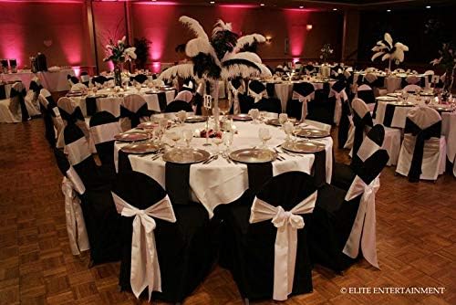 Obstal 50 PCS Satin Chair Sashes Bows for Wedding Reception- Universal Chair Cover Back Tie Supplies for Banquet, Party, Hotel Event Decorations
