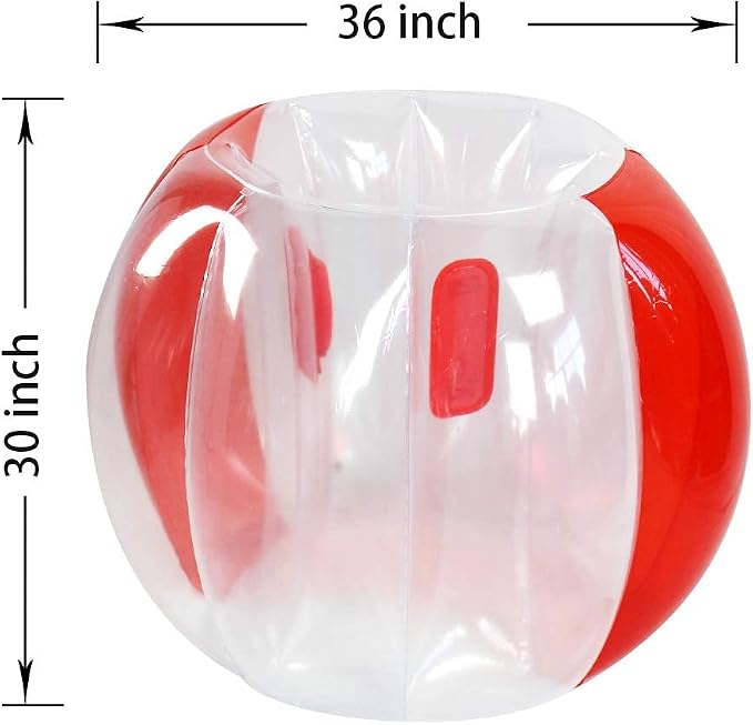SUNSHINE-MALL 2 PC Sumo Balls for Kids, Bumper Bounce Toys, Kid Sumo Balls, Lawn Game Ball for Kid Outdoor Team Gaming Play for 3+ Ages (36 inch,Blue+red)