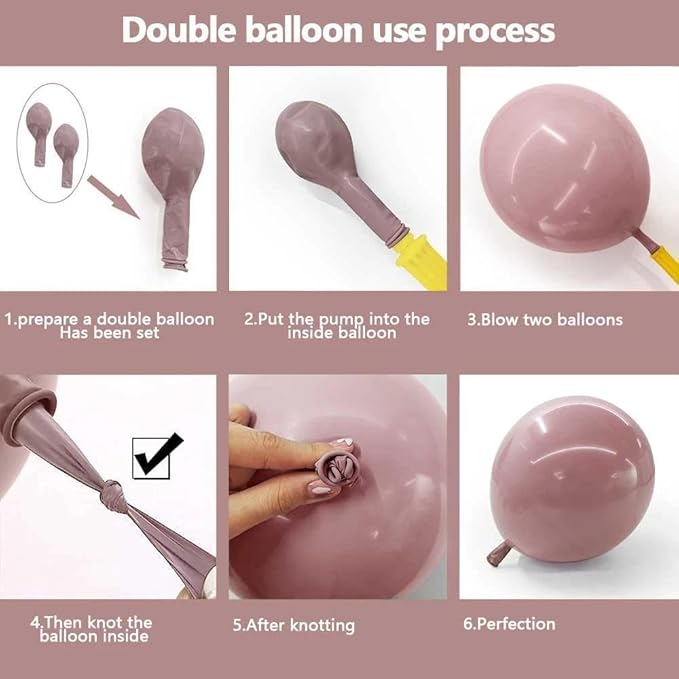 Pink Brown Balloon Arch Kit Double Stuffed Dusty Rose Pink Tan Sand White Mauve Balloon Garland for Birthday Cowgirl Baby Shower Bridal Wedding Western Boho Neutral Bear Party Decoration