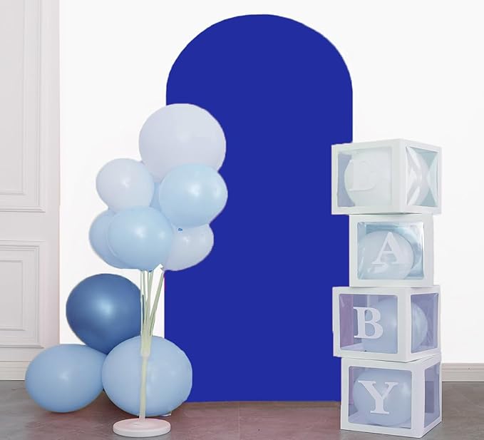 7.2 FT Arch Backdrop Cover, Royal Blue Wedding Arch Cover, Spandex Arch Backdrop Stand Cover for Party Celebration Proposal Birthday