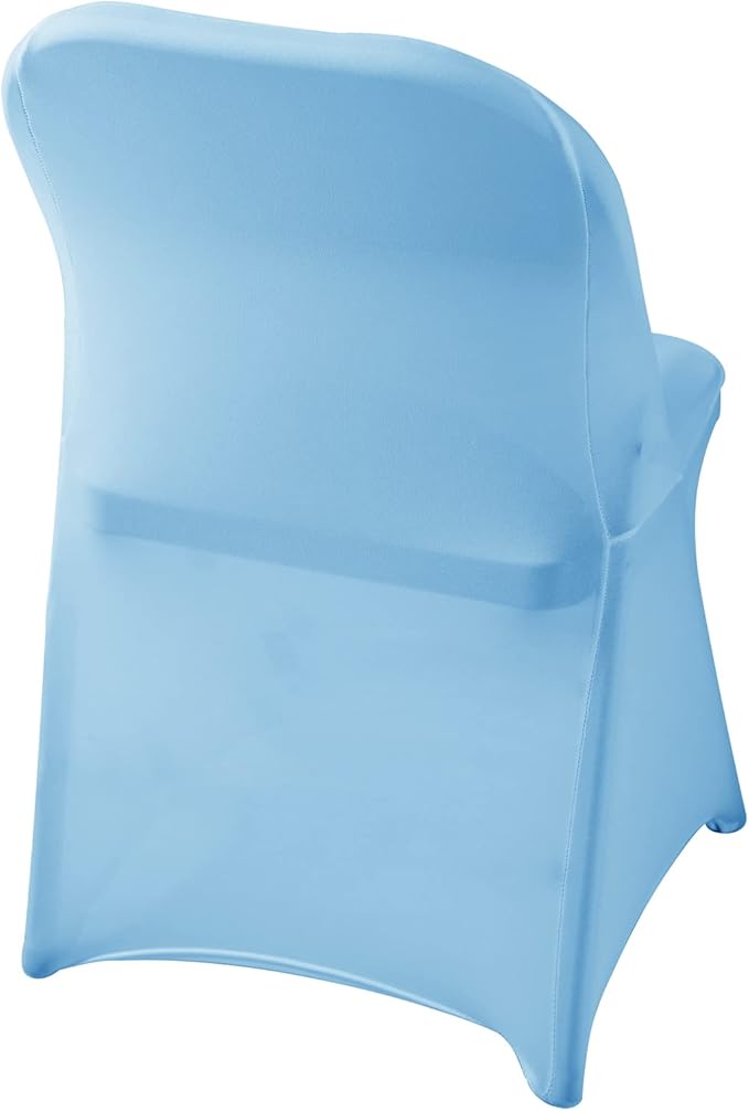 Spandex Chair Cover,25PCS,Living Room Folding Chair Covers,Removable Chair Covers Washable Protector Stretch Chair Cover for Party, Banquet,Wedding Event,Hotel(Blue Mist)