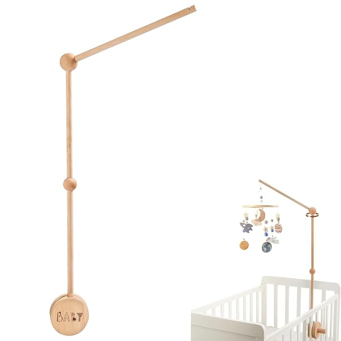 JETM·HH Baby Crib Mobile Arm Holder 36 Inch Large Version Baby Mobile Holder Arm Baby Room Decoration Attachment Safe Anti Slip Mobile Arm for Crib Baby Mobile Hanger