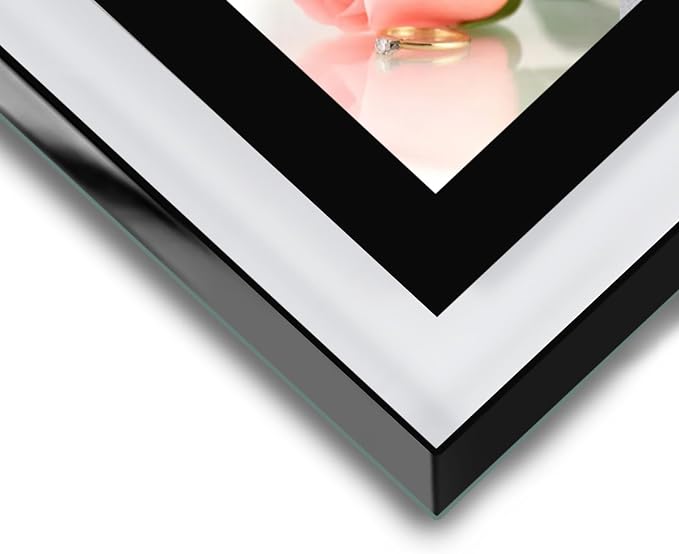 HIKWADERY 4x6 Picture Frames Black - Set of 4, HD Real Glass 4 by 6 Photo Frame for Tabletop Display, Wedding Birthday Mothers Day Gifts (4 x 6, Black)