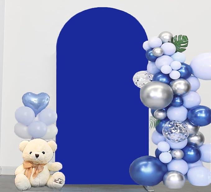 7.2 FT Arch Backdrop Cover, Royal Blue Wedding Arch Cover, Spandex Arch Backdrop Stand Cover for Party Celebration Proposal Birthday