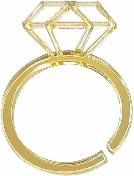 20PCS Acrylic Diamond Champagne Drink Markers, Place Cards, Bridal Shower Decor, Engagement Ring Tags