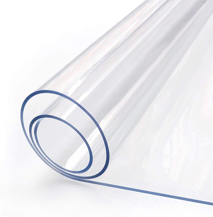 24 x 36 Inch 2PCS Clear Plastic Dining Table Protector Tablecloth Office Desk Blotter Pad Mat Wooden Furniture Coffee Glass Sofa Bed Side Corner Table Cloth Top Protection Cover Waterproof PVC Vinyl