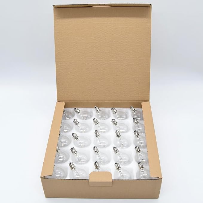 Hometown Evolution, Inc. Box of 25 G50 LED Diode Clear 2 Inch .6 Watt C7 Base Replacement Bulbs