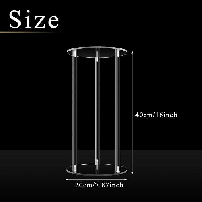 Teenyyou 8 Pcs 16 Inch Tall Acrylic Vase Wedding Centerpieces Clear Flower Stand Acrylic Centerpiece Stand Floral Vase Elegant Display Holder for Wedding Birthday Party Table Decorations