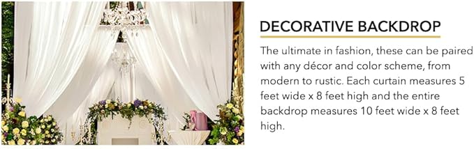 AK TRADING CO. 10 feet x 8 feet IFR Polyester Backdrop Drapes Curtains Panels with Rod Pockets - Wedding Ceremony Party Home Window Decorations - Dark Teal
