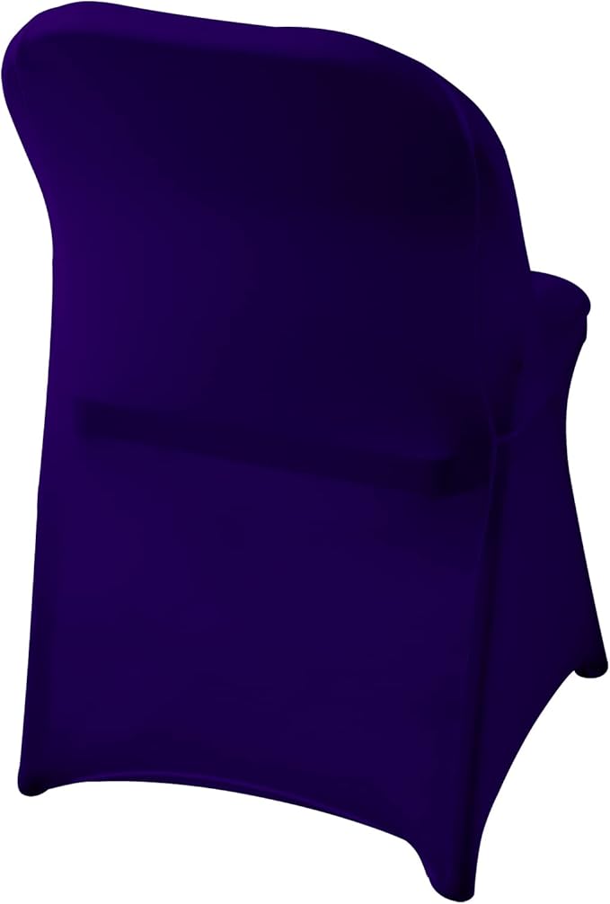 Spandex Chair Cover,25PCS,Living Room Folding Chair Covers,Removable Chair Covers Washable Protector Stretch Chair Cover for Party, Banquet,Wedding Event,Hotel(Purple)