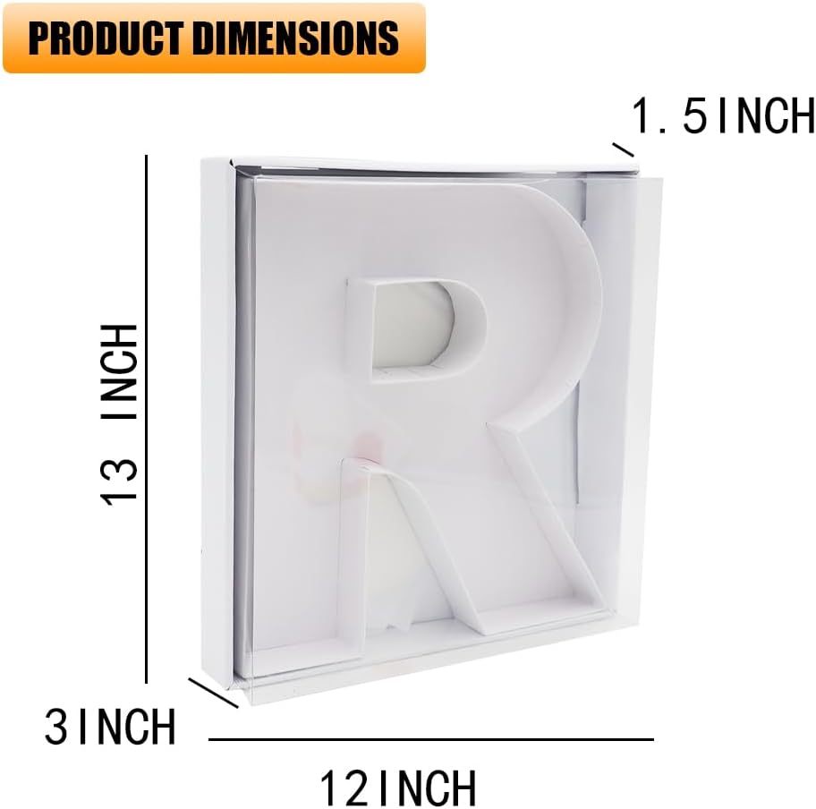 12" Fillable Cardboard Letter Charcuterie Gift Cupcake Box With Cover Sweets Packaging (R)