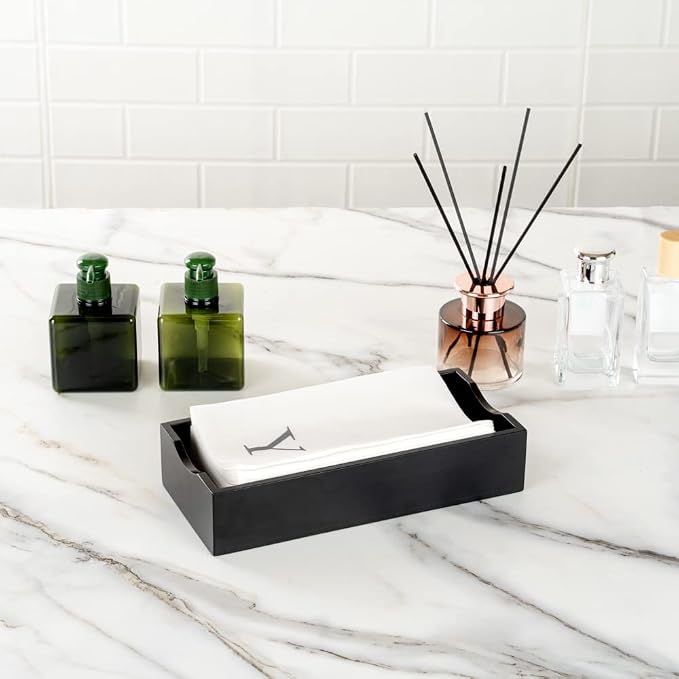 Luxenap 15.8 X 7.9 Inch Linen-Feel Guest Towels, 50 Lettered Hand Towels - Silver Letter 'Y', Sans Serif Font, White Paper Dinner Napkins, airlaid, For Restrooms And Tables - Restaurantware