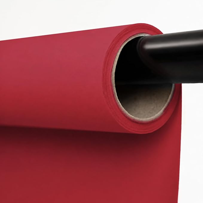 Kate Seamless Paper Backdrop Red Seamless Backdrop Paper Rolls (106.8''x32.8' Scarlet)