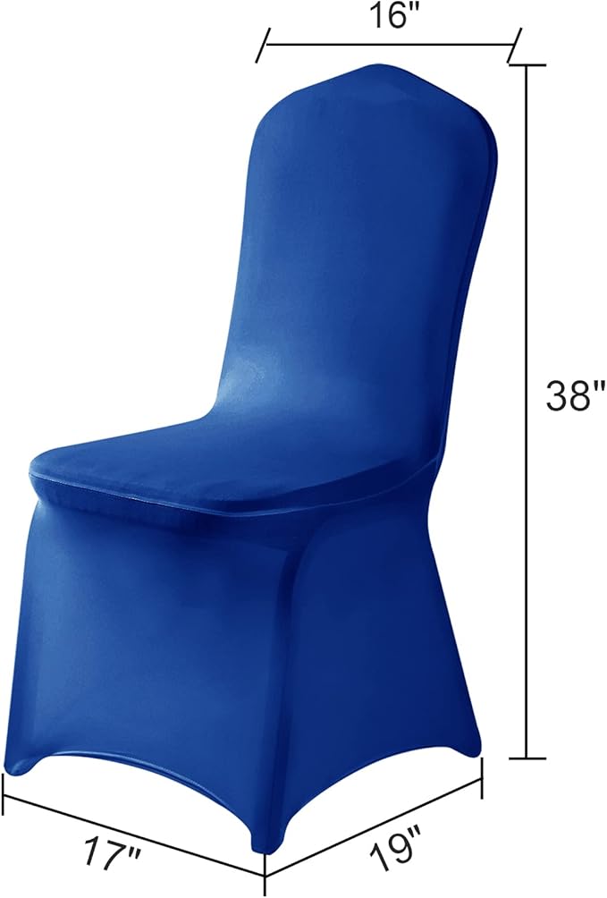 Spandex Chair Covers, 25PCS, Removable Washable Protector for Living Room, Party, Banquet, Wedding, Hotel (Royal Blue)