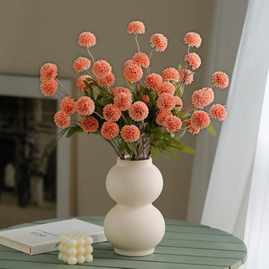 Fake Flowers Artificial Flowers Room Decor Aesthetic Table Decor (Orange)