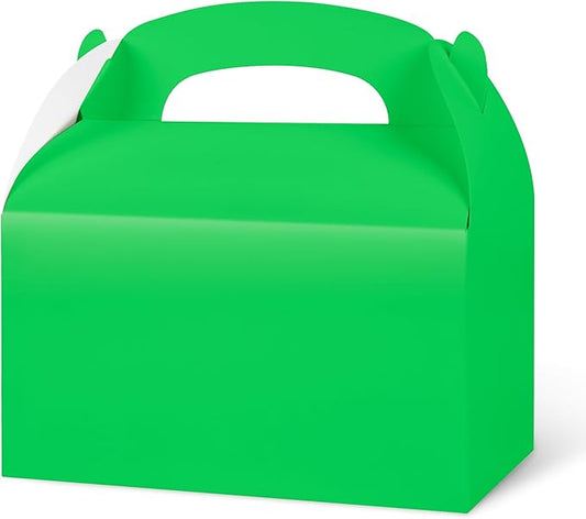 DjinnGlory 36 Pack Green Party Favor Treat Boxes, Small Paper Gift Boxes for Christmas, Baby Shower, Birthday, Party, Gable Boxes for Small Business 6.18 x 3.58 x 3.38 Inches (Green)