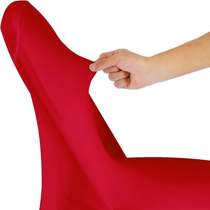 magalo 12 Pack Red Spandex Folding Waterproof Chair Cover, Stretch Chair Cover Protector for Wedding, Party, Dining Banquet and Other Special Events