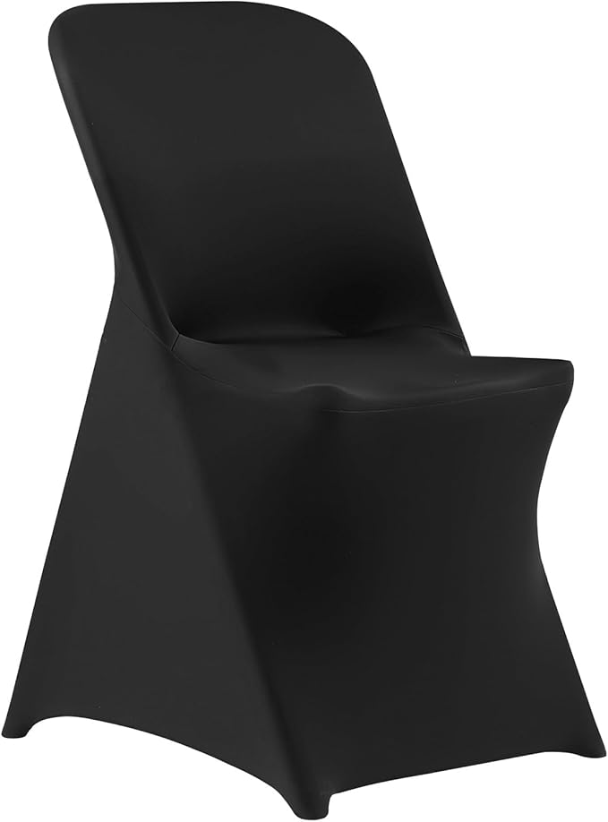 VEVOR Chair Covers, Polyester Spandex Chair Cover, Stretch Slipcovers for Wedding Party Dining Banquet Flat-Front Chair Covers (Black-c-XL, 30PCS)