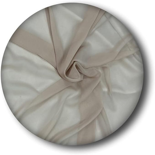 New Star Fabrics Chiffon Fabric, Continuous 60" Wide (30ft) Sheer Material, 100% Soft Polyester, Ideal for Wedding, Party, Event Decor, Draping, and Dresses (Champagne, 10 Yards)