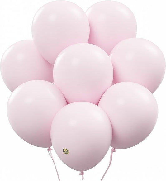 AFTERLOON® Biodegradable Balloons 24 pcs Pastel Baby Pink 12 Inch, Matte Color Thickened Extra Strong Latex Helium Float, Colorful Bulk Color ballon baloon Globos Para Decoration De Fiestas Kids