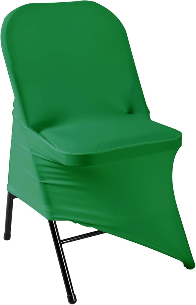 Spandex Chair Cover,12PCS,Living Room Folding Chair Covers,Removable Chair Covers Washable Protector Stretch Chair Cover for Party, Banquet,Wedding Event,Hotel(Emerald)