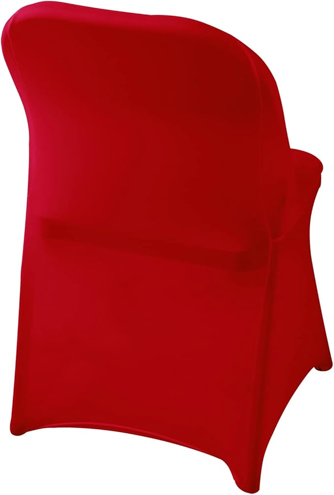 Spandex Chair Cover,25PCS,Living Room Folding Chair Covers,Removable Chair Covers Washable Protector Stretch Chair Cover for Party, Banquet,Wedding Event,Hotel(Red)