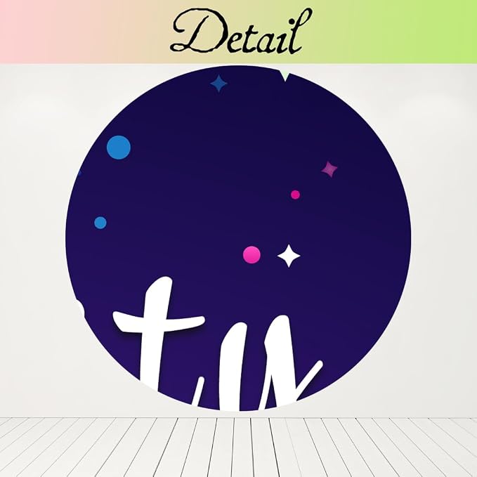 to Infinity and Beyond Backdrop Green and Purple Space Theme Background Kids 2nd Birthday Party Banner Decorations for Cake Table 7x5 ft 40