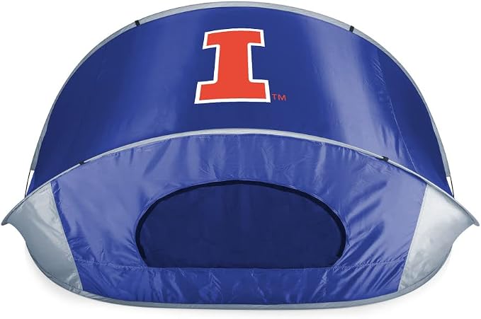 PICNIC TIME NCAA Georgia Tech Yellow Jackets Manta Portable Beach Tent, Pop Up Tent, Beach Sun Shelter Pop Up, (Gray with Black Accents)