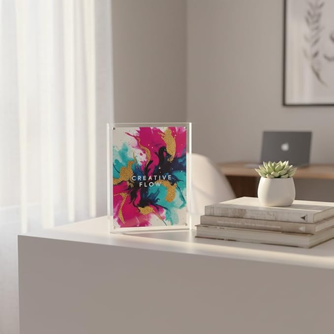 Azar Displays 104434-2PK Acrylic Photo Frame Magnetic 5x7 (2-Pack)