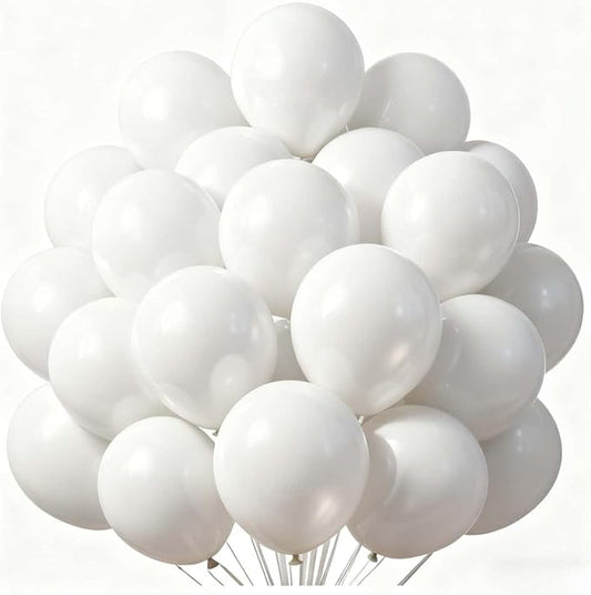 450 Pack White Balloons 12 Inch White Latex Balloon bulk - for Birthdays, Weddings, Baby Showers, Christmas, New Year & All Party Events