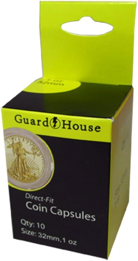 1-Oz American Gold Eagle Direct-Fit Coin Capsules - Retail Pack of 10