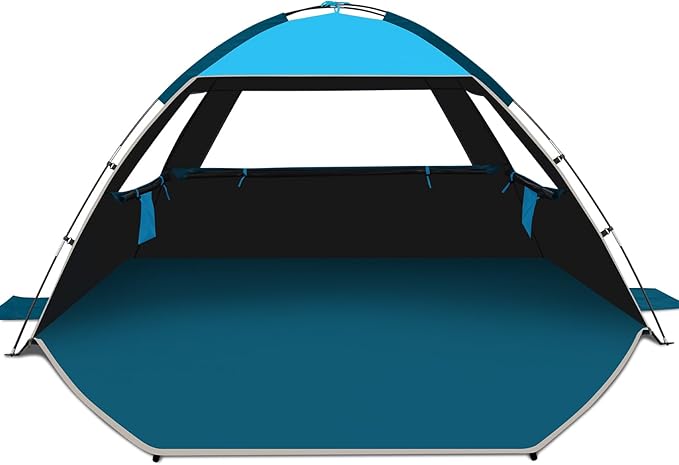 COMMOUDS Beach Tent Sun Shelter for 3/4/6/8 Person, UPF 50+ UV Protection Beach Shade Canopy Tent, Lightweight, Easy Set Up and Carry