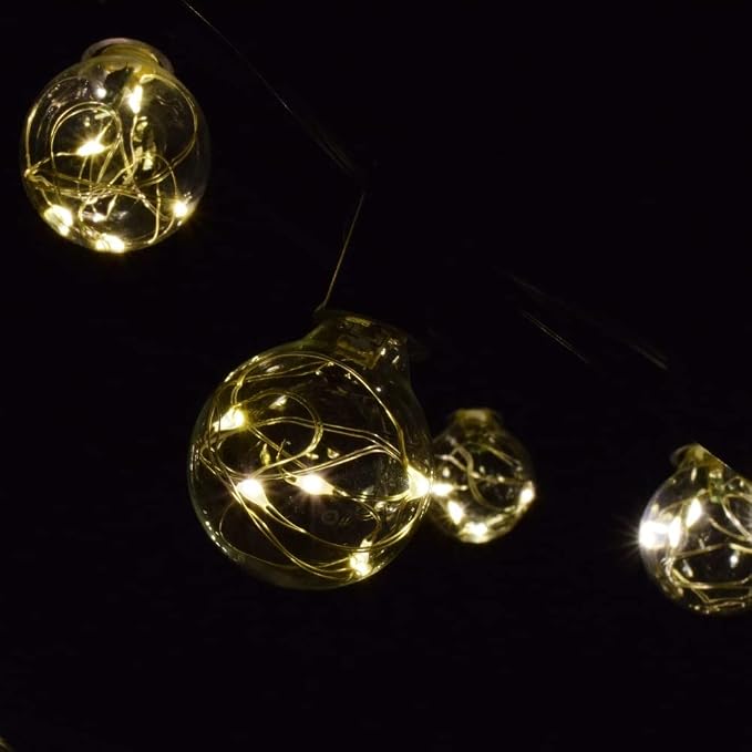Hometown Evolution, Inc. Box of 25 G40 LED Warm White Fairy Lights 1.6 Inch 5 Watt C7 Base Replacement Bulbs