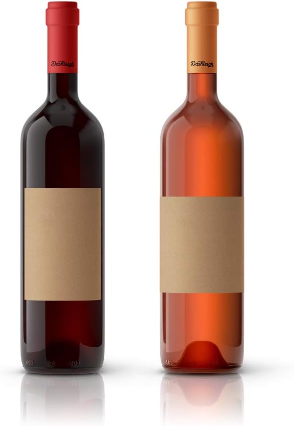 Large Wine Bottle Kraft Printable Labels, 4x5 inches, fits Classic Bordeaux, Burgundy, and Champagne Bottles (Brown Kraft, 40 Labels)