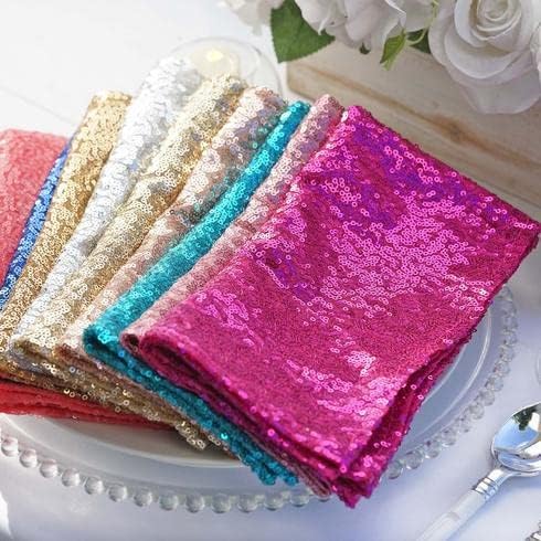 JYFLZQ Rose Gold Sequin Table Runner 12"x72" 10 Packs Glitter Table Runners Sparkly Sequin Runners for Wedding Birthday Party Decorations