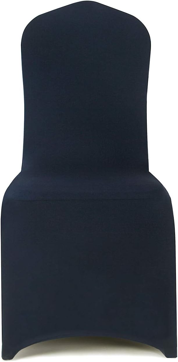 Peomeise 6pcs Stretch Spandex Chair Cover for Wedding Party Dining Banquet Event (Navy, 6)