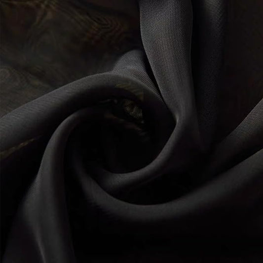 Black Chiffon Fabric 5 Yard Sheer Fabric for Draping Voile Tulle Fabric Wedding Arbor Backdrop Canopy Fitted Birthday Party Engagement Anniversary Bridal Shower Sewing & DIY Decorations