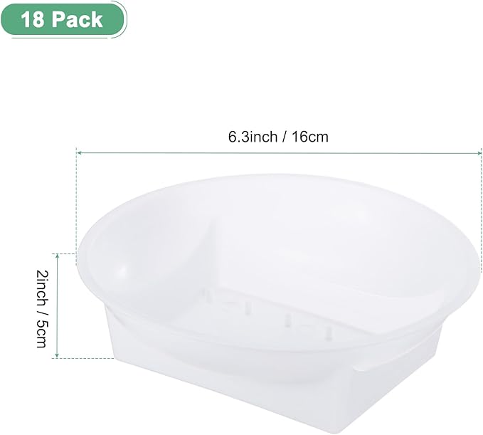 M METERXITY 18-Pack Floral Foam Round Bowls, 6.3 Inch Round Arrangements DIY Floral Bowls, Flower Arrangements Round Floral Supplies for Holiday/Wedding/Party/Birthday Decor [White]