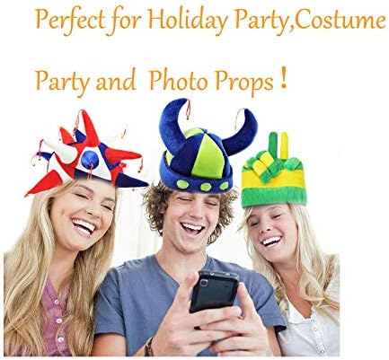Funny Fun Party Hats for Adults 6 Pack - Assorted Novelty Costume Hats for Birthday Party Supplies, Photo Booth Props Accessories for Bachelorette, Bachelor, Wedding & Theme Events